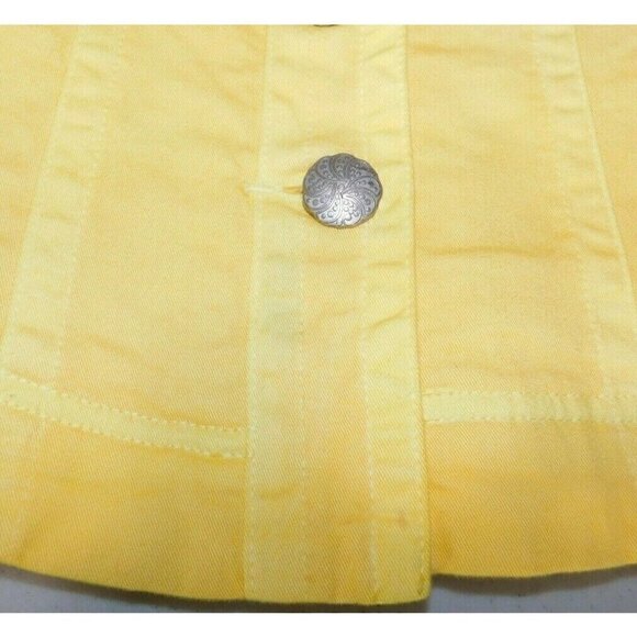 AMI two tone yellow lightweight jean jacket, woman's size S - Picture 7 of 8